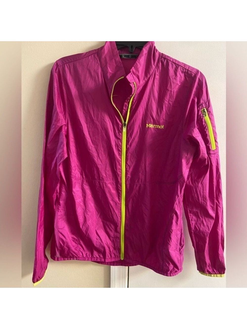 Marmot Women's Pink Jacket with Yellow Accents Medium